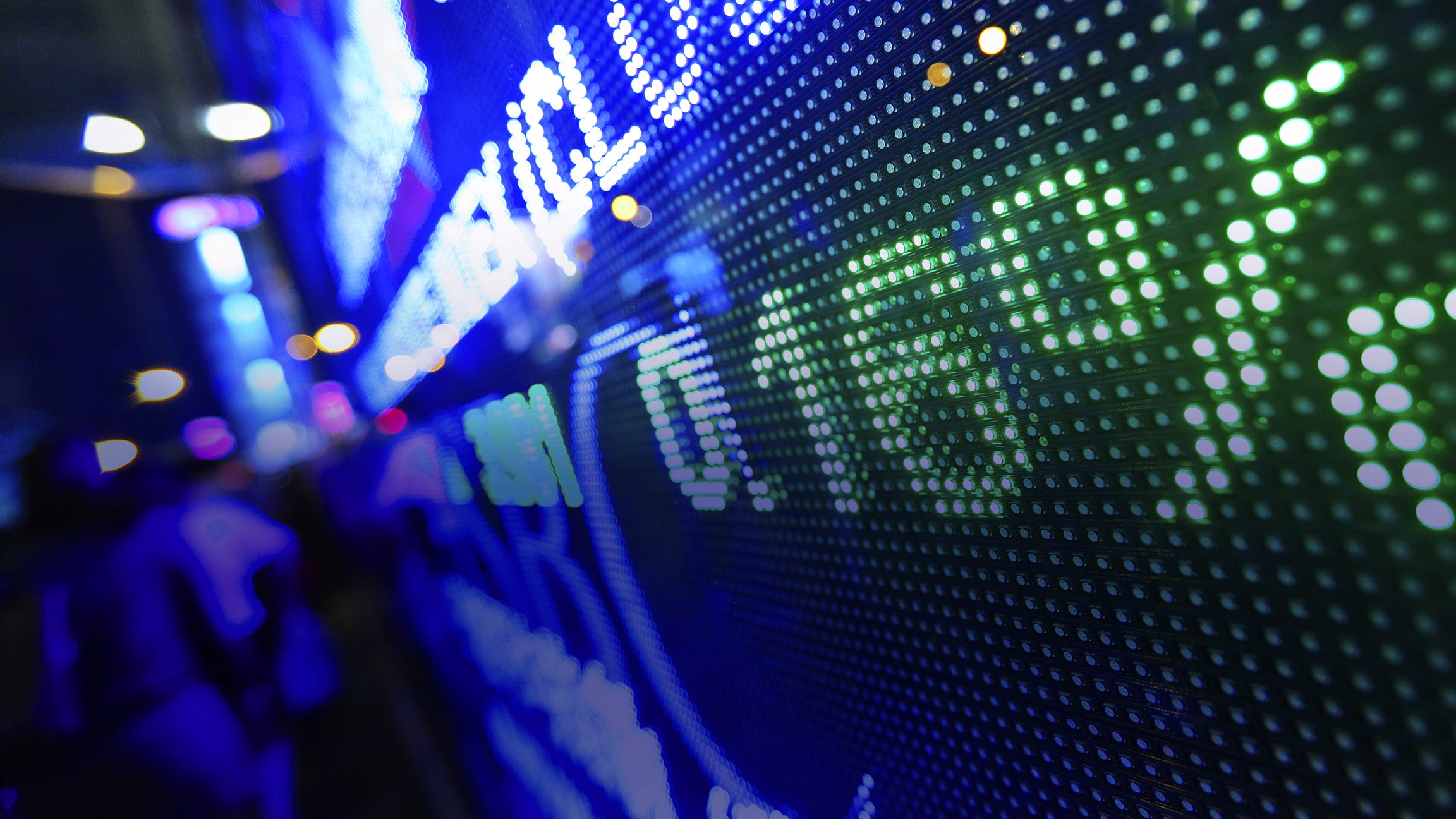 Stock market pricing display abstract stock photo