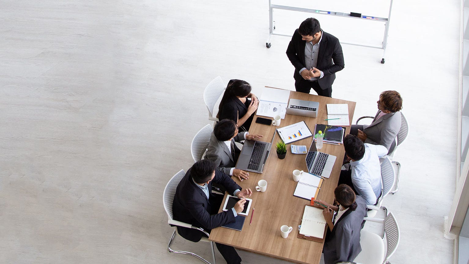 Group working together at a table