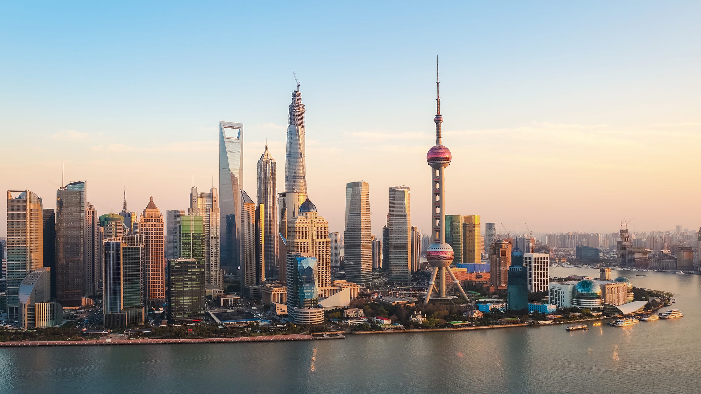 Shanghai Pudong skyline and Huangpu river