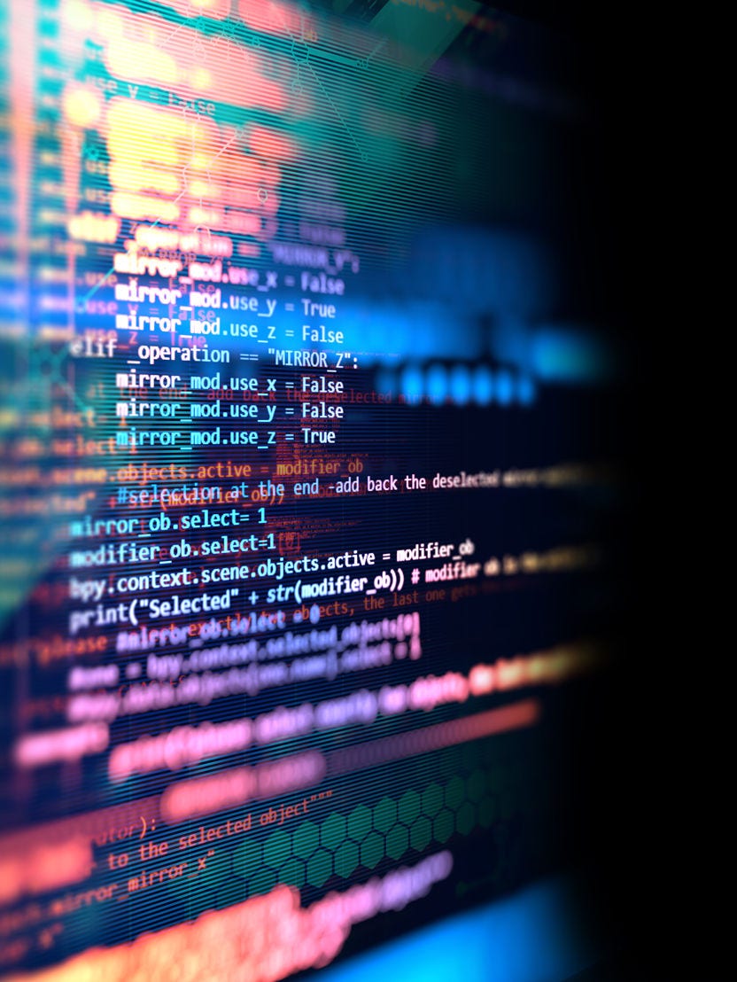 Programming code abstract technology background of software developer and  Computer script