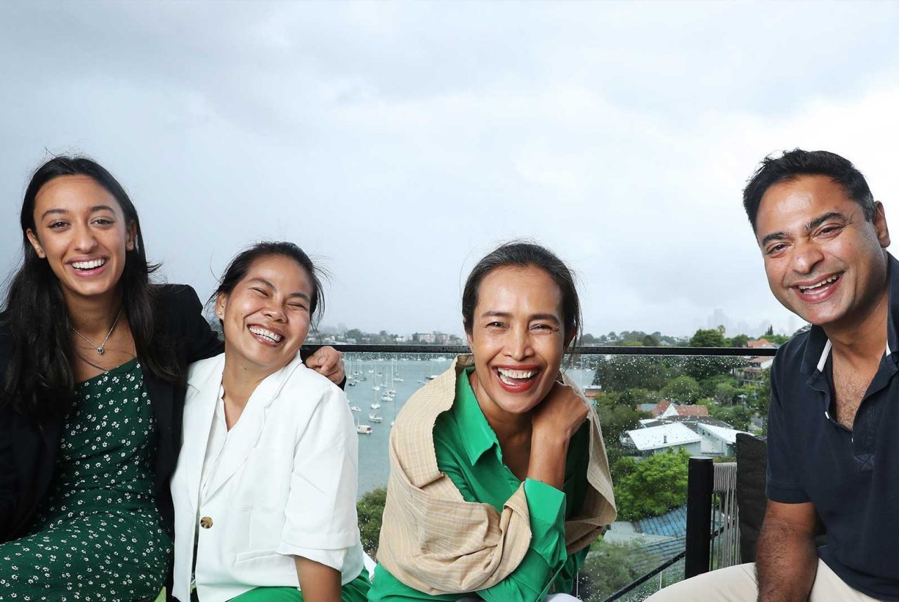 From left to right: Hannah Bhindi, Somaly (survivor and Founder of the AFESIP Centre), Sina (survivor and Head of AFESIP’s Empowerment Survivor Network) and Hannah’s dad.