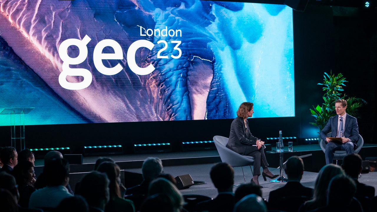 Left to right:  Catherine MacGregor, CEO of Engie and Paul Plewman, Macquarie EMEA CEO,