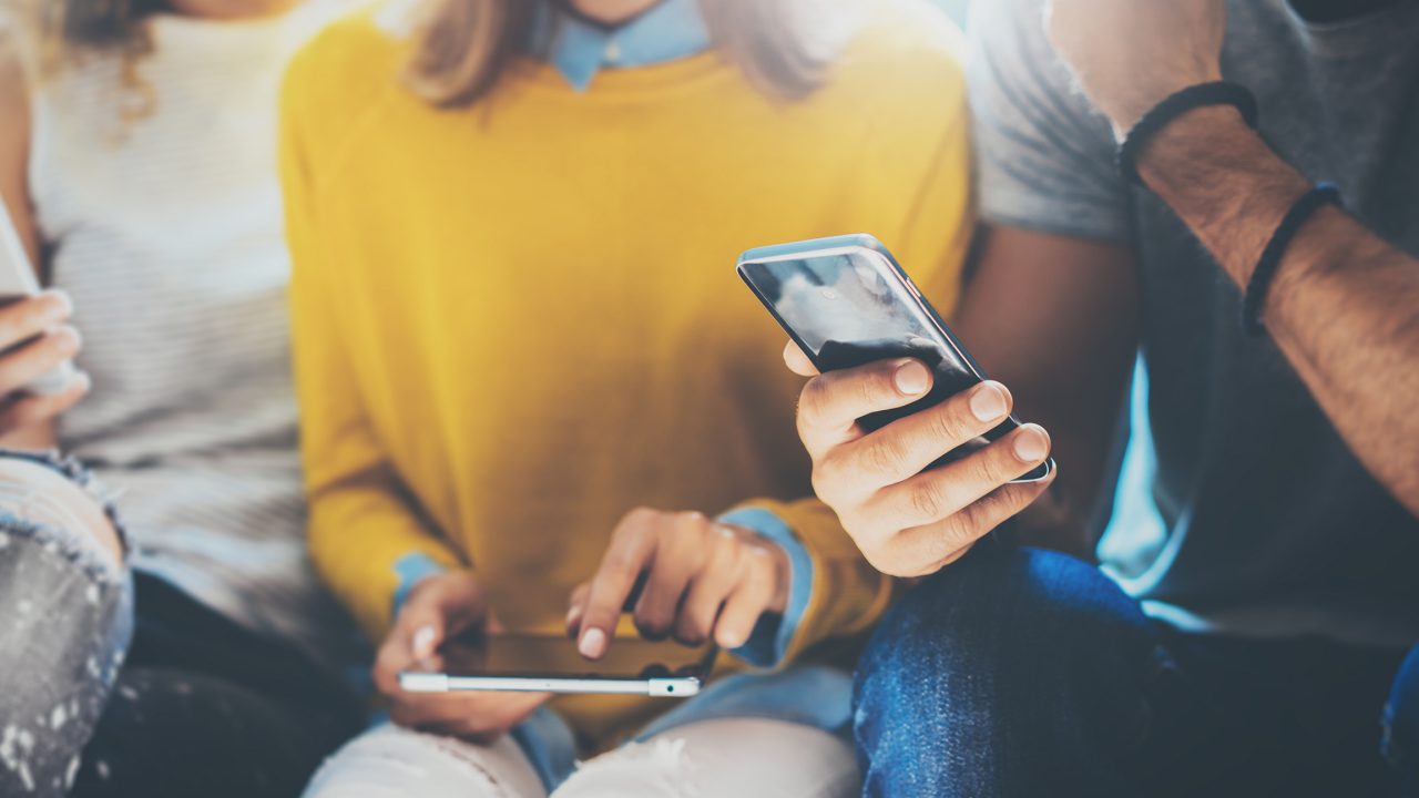 People using devices