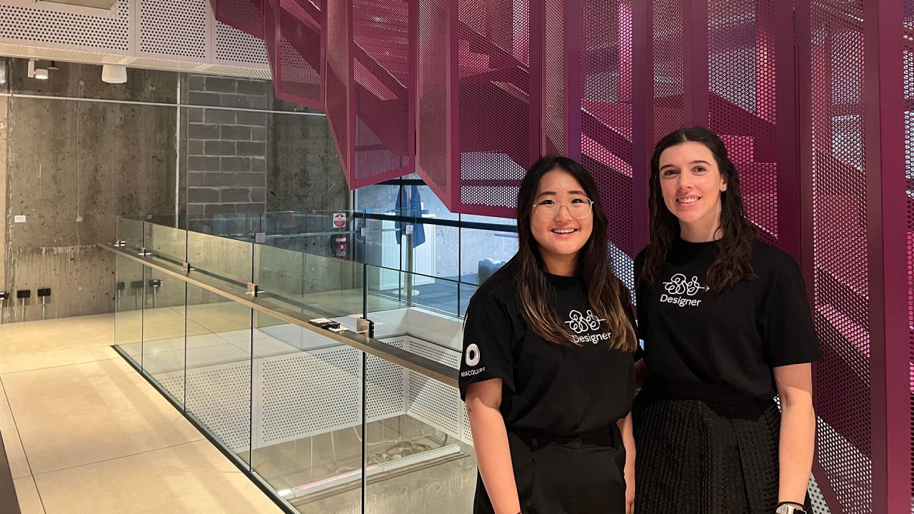 Lucy Zhao (left) and Jennifer Murphy (right), who formed the Macquarie Design Guild. 