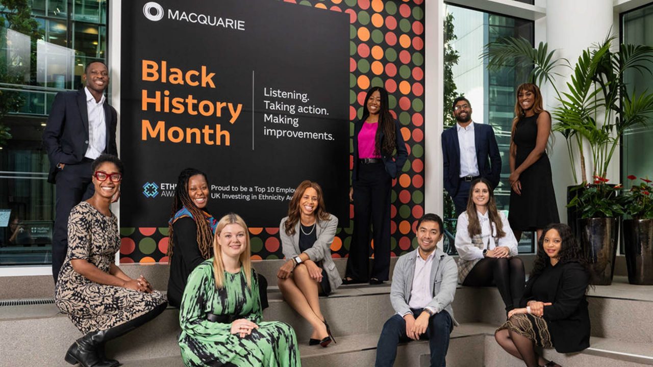 Members of Macquarie's Fusion EMEA Employee Network Group