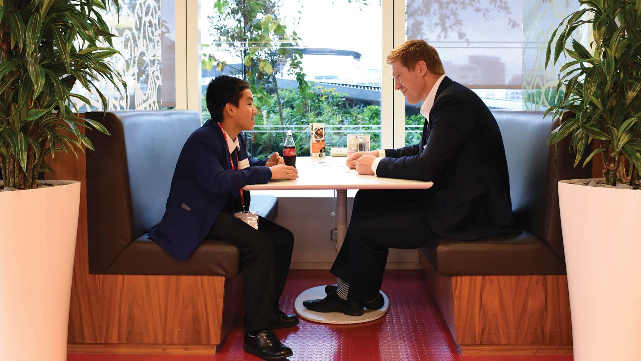 Macquarie mentor and a mentee as part of the Mentoring Works programme in our London office.