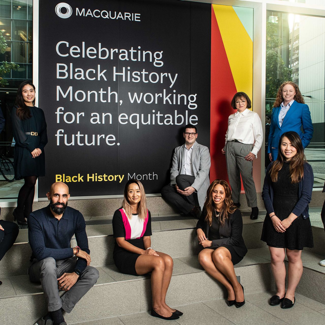 Macquarie employees celebrating Black History Month, working for a more equitable future