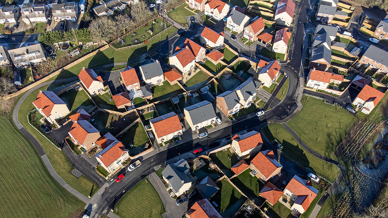cottsway-housing-association-hero aerial-view-of-suburban-residential-neighborhood