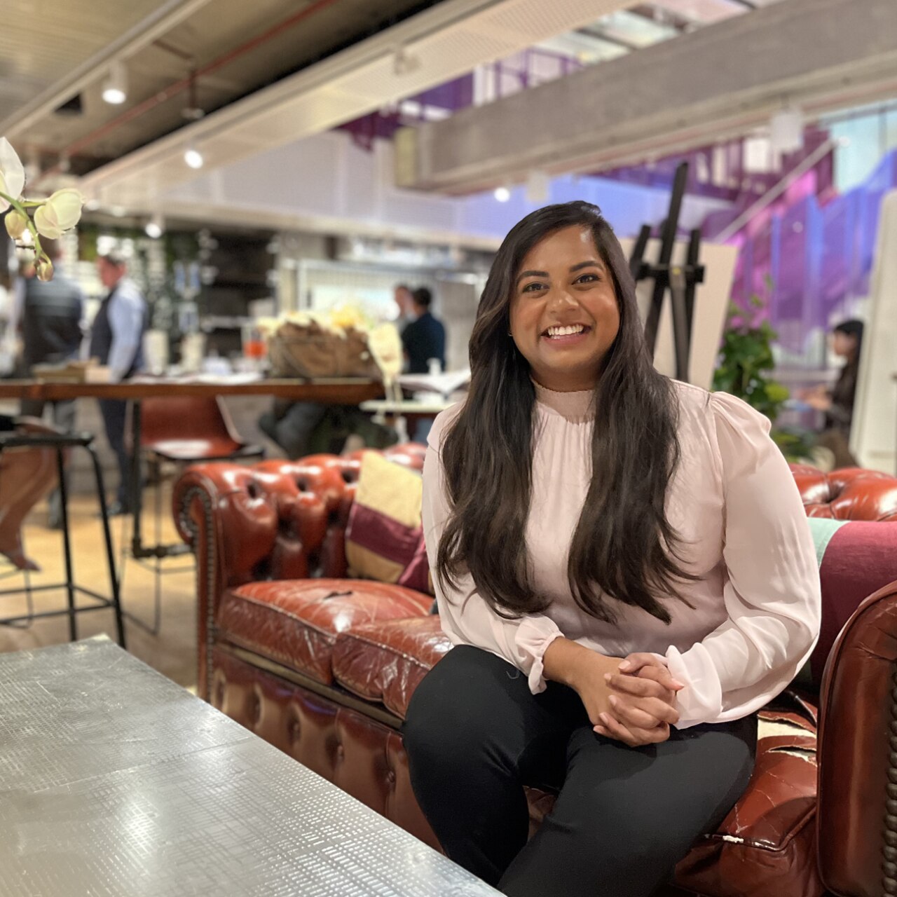 Andrea John sitting in 1 Martin Place