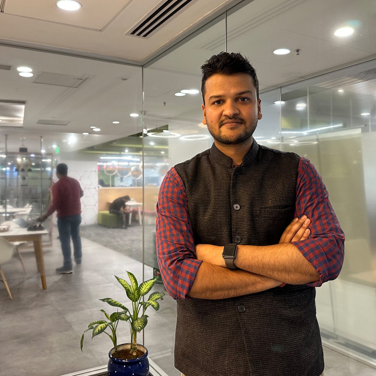 Puneet Goyal in the Gurugram office