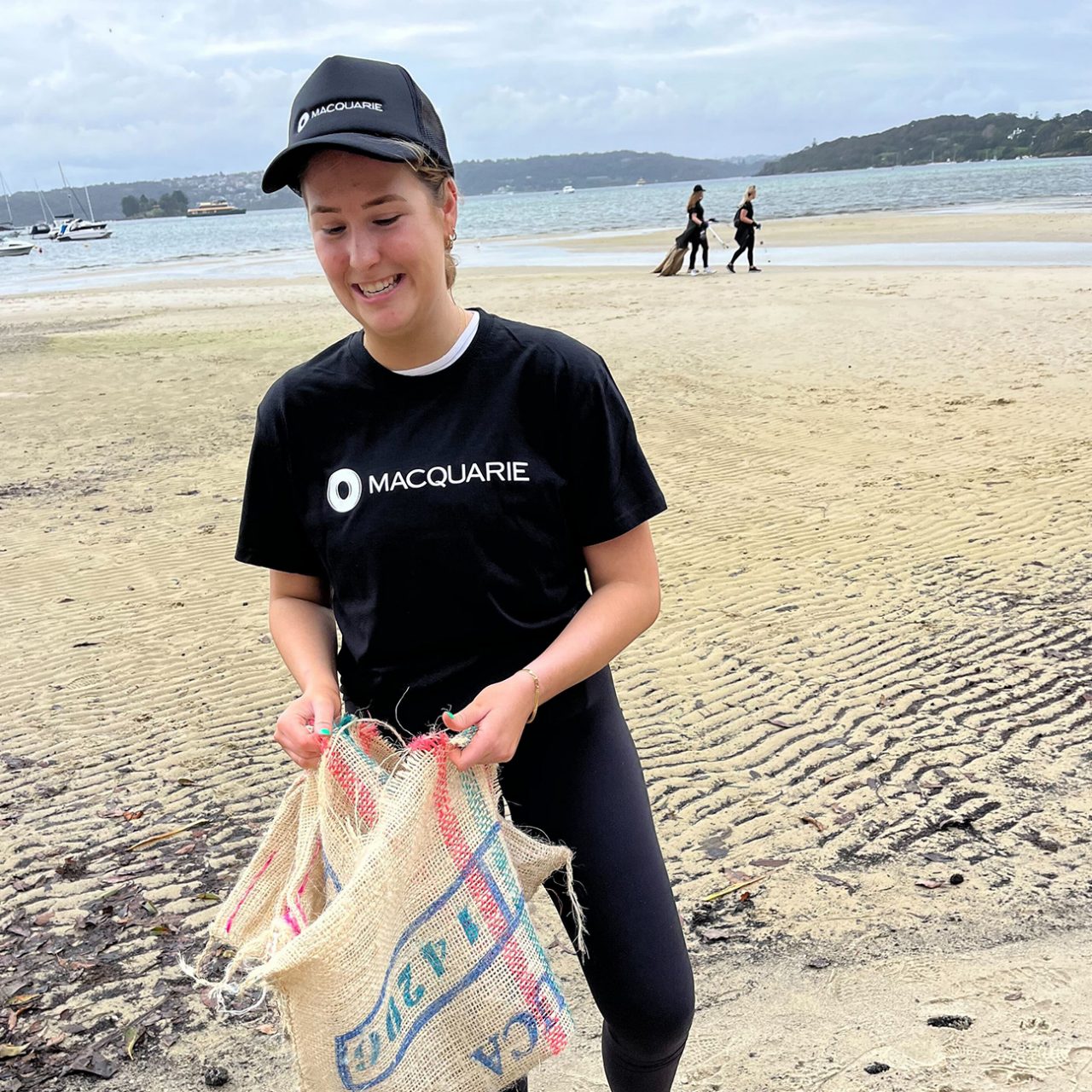 Georgia participating in an ocean clean up