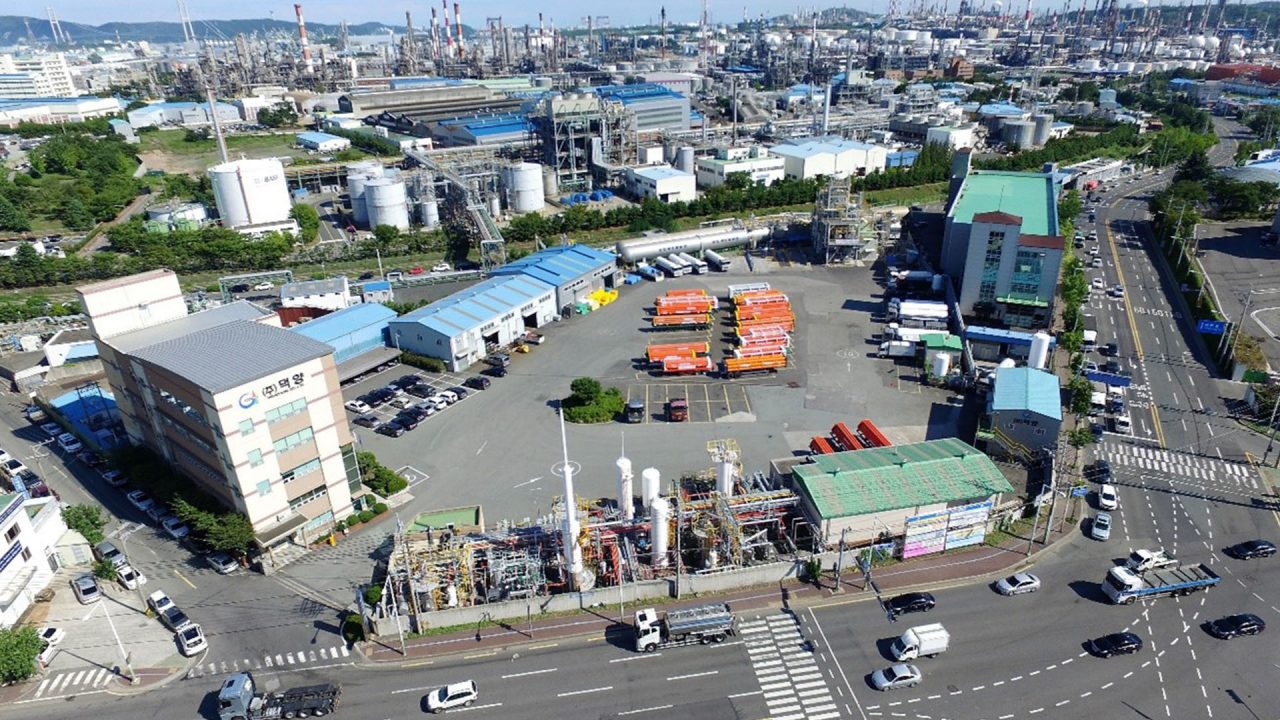 Ariel shot of Deokyang headquarters