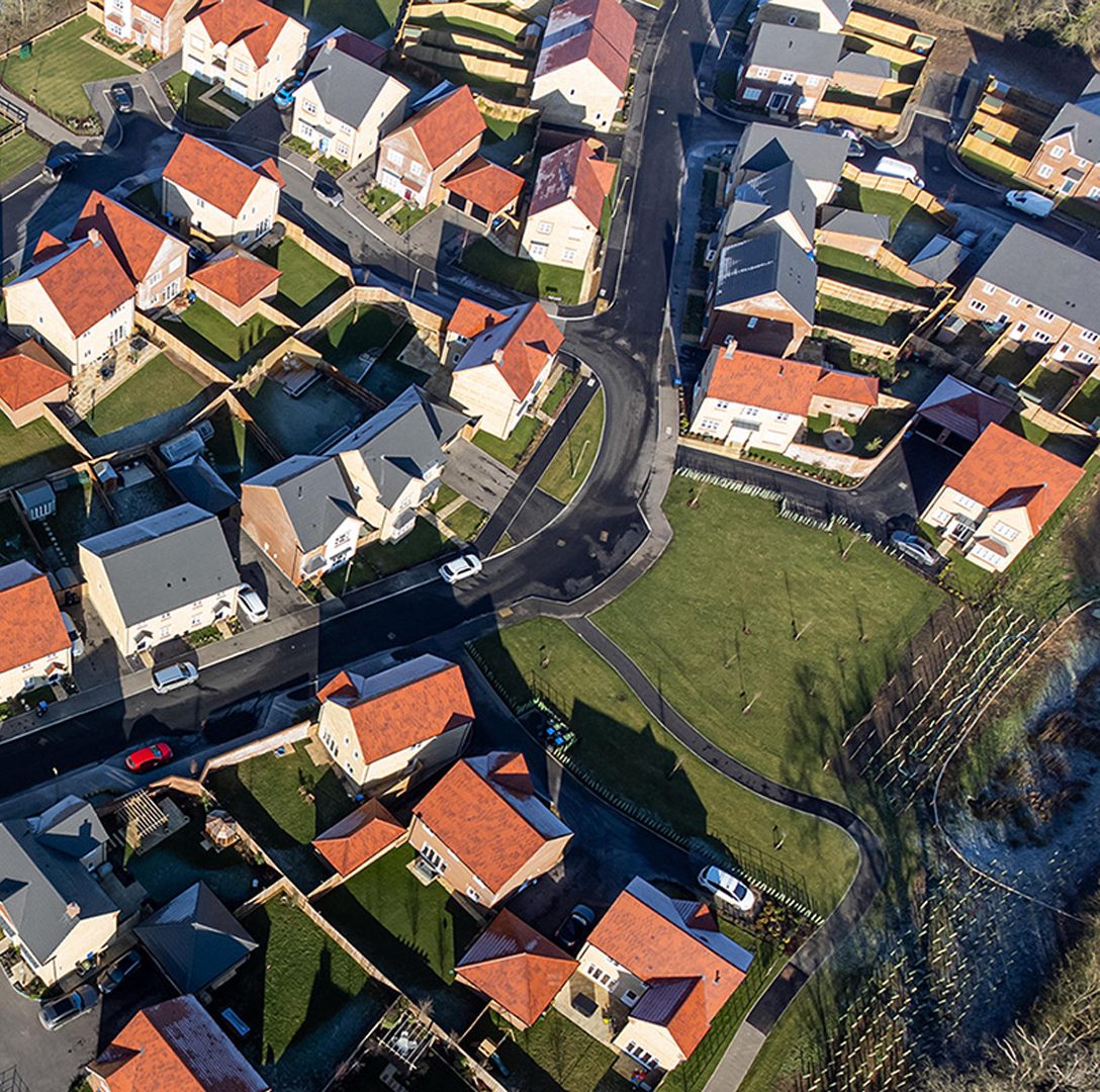 cottsway-housing-association-hero aerial-view-of-suburban-residential-neighborhood