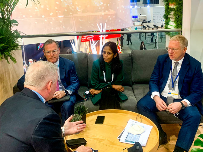 The Macquarie delegation – with Shemara Wikramanayake, Managing Director and CEO; Nick O’Kane, Head of Commodities and Global Markets; and Mark Dooley, Global Head of MAM Green Investments