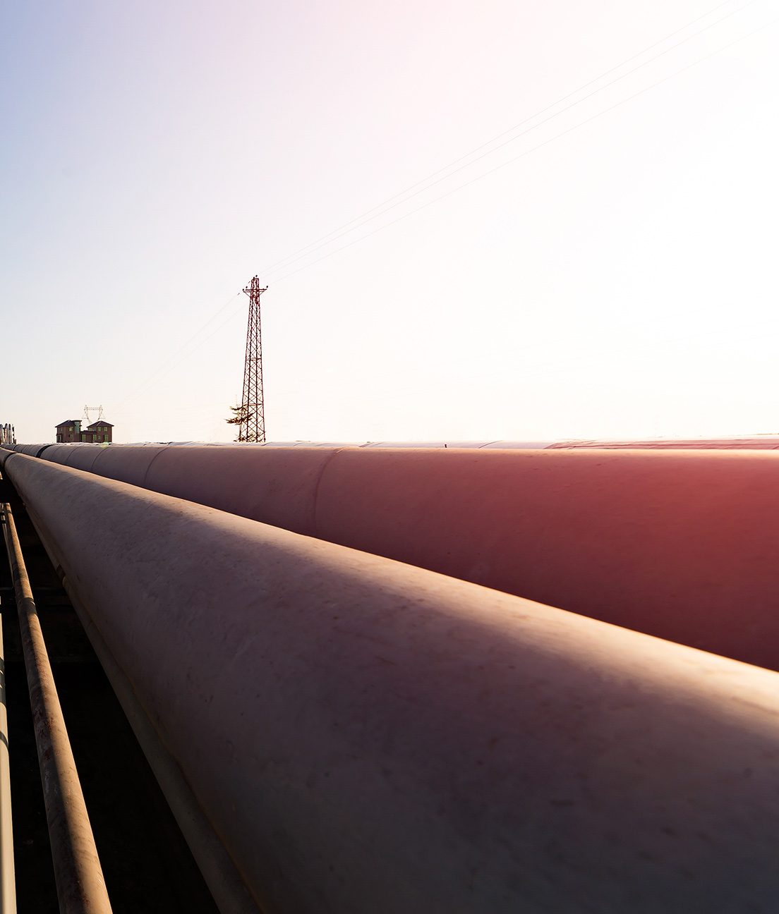 Low shot of an energy pipeline