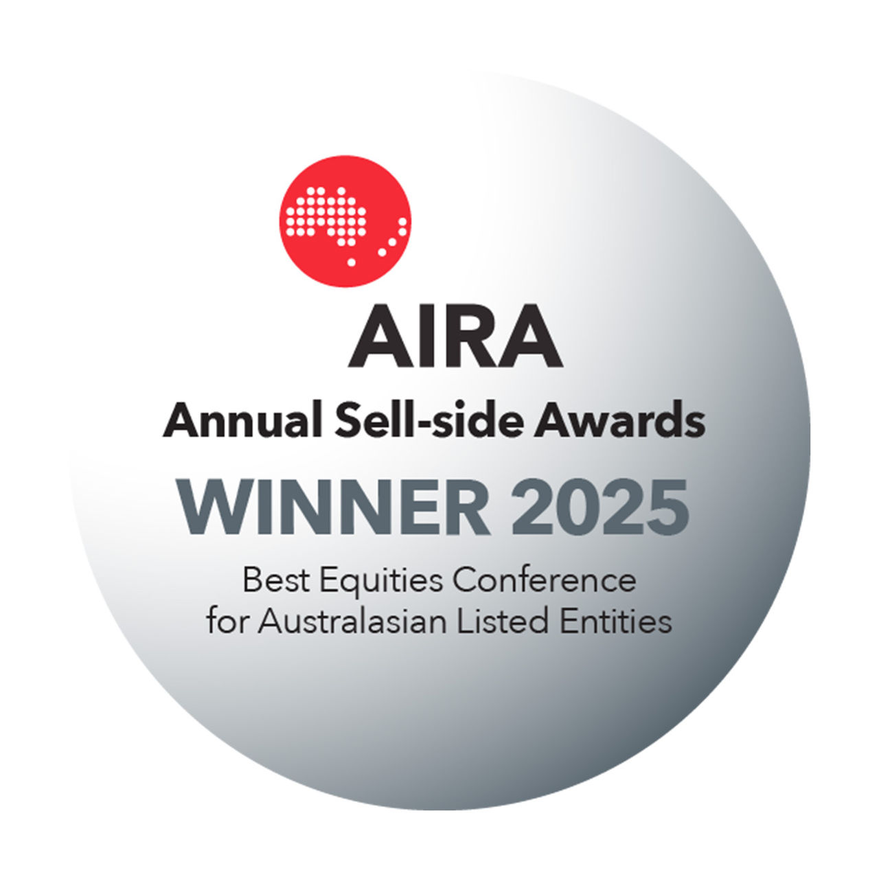 AIRA Annual Sell-side Awards. Winner 2025. Best Equities Conference for Australasian Listed Entities