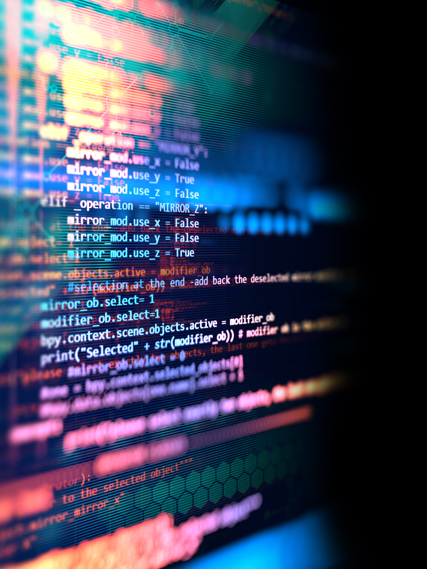 Programming code abstract technology background of software developer and  Computer script