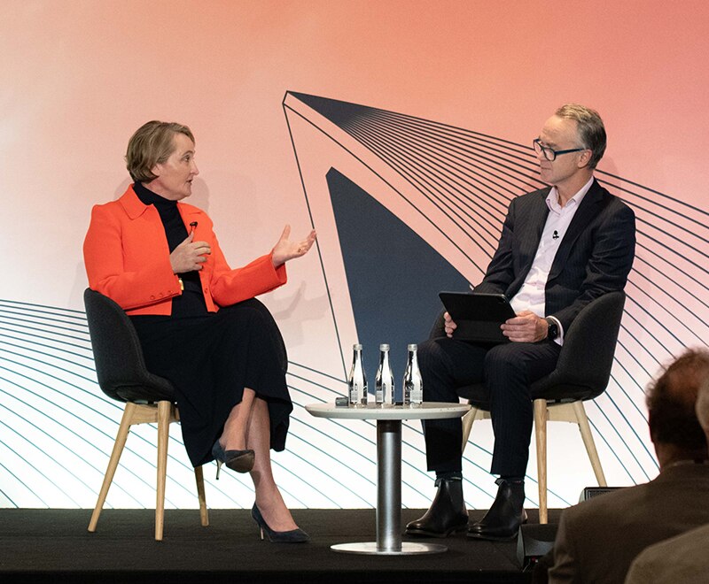 Vanessa Hudson, Managing Director and CEO Qantas, in conversation with Equities Analyst, Ian Myles