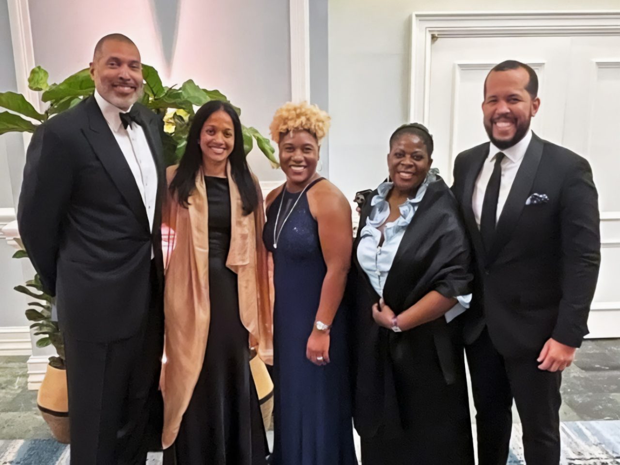 Macquarie staff – Chris Michel, Pritha Mittal, Kisha Shabazz, Antoinette Robbins, Elias Alcantara – pictured at the museum’s opening night celebration in Charleston, SC.