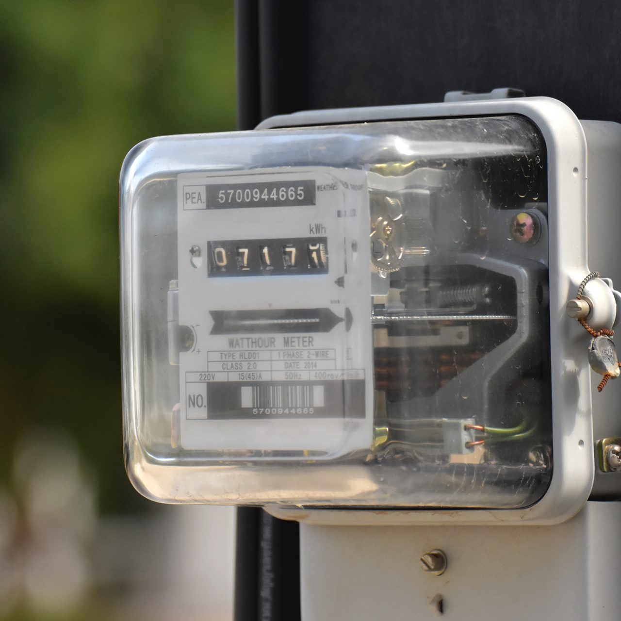The amount of electricity meter installed on poles