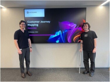Ben Waitsman (left) and Harry Kellick (right) facilitating the Customer Journey Mapping Masterclass