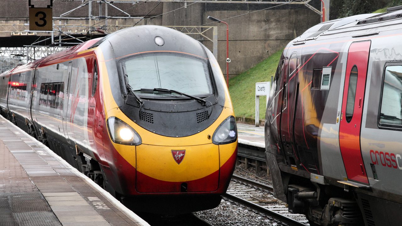Pendolino train of Virgin Trains on March 12, 2010 in Coventry, UK